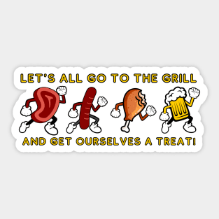 Let's all go to the grill! Sticker